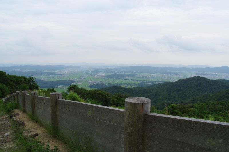 鬼ノ城・西門横の塀からの眺望