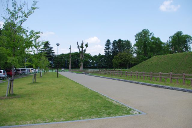 広い城跡は自然豊かな公園の他、球場や体育館などのスポーツ施設に利用されています。