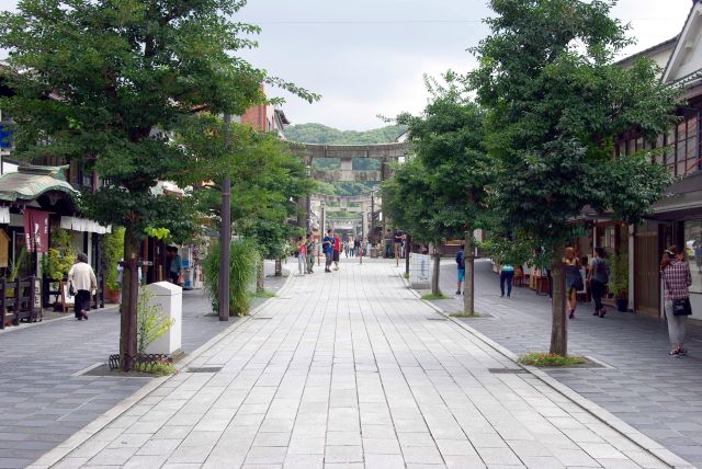 駅前の太宰府天満宮の参道、来た時より訪問者が増えています。