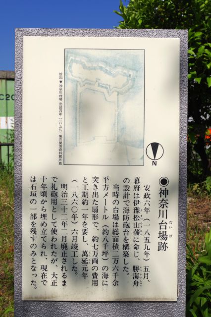 神奈川台場跡の解説。