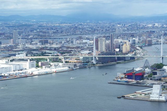 USJ、奥には淀川。