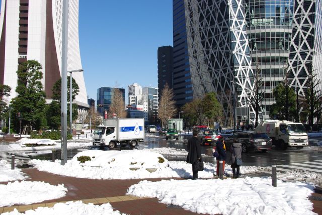 大雪の新宿の超高層ビル群(2018年)の写真ページ