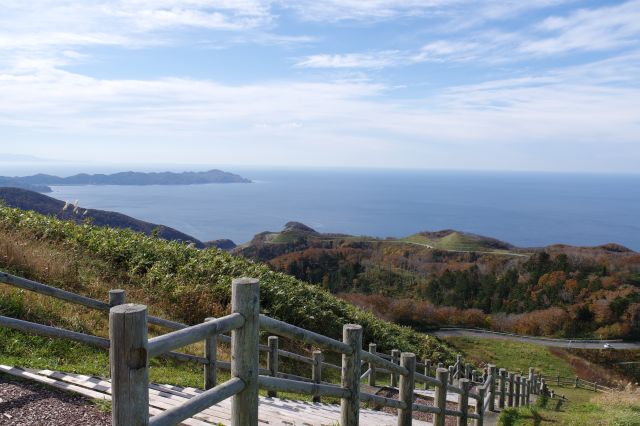 竜飛崎と比べて日本海側がよく見ます。