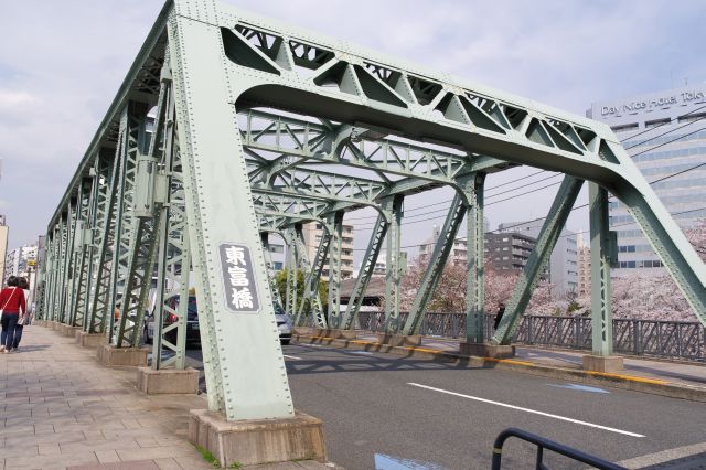 鉄橋の東富橋へ。