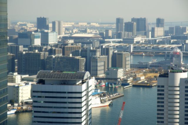 かつて広い空き地だった晴海埠頭、2020年に開催予定だった東京オリンピックの選手村が林立しています。