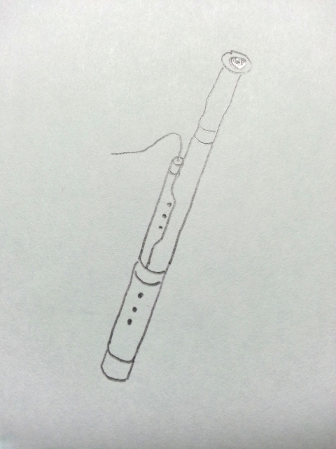 ファゴットのイラストの描き方の例 音楽 管弦楽 吹奏楽 ブログ みやだい