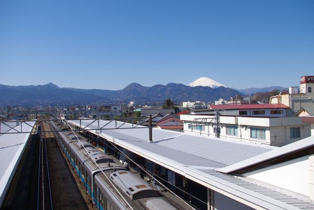 新松田駅からの富士山