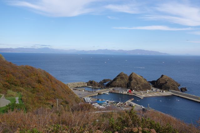 津軽海峡冬景色歌碑付近からの北海道
