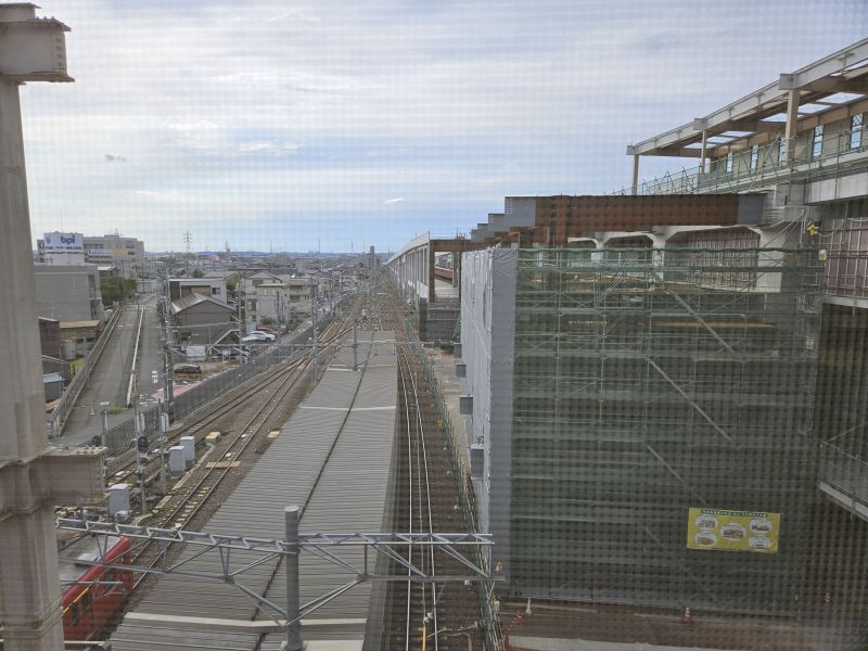 高架化工事中の知立駅