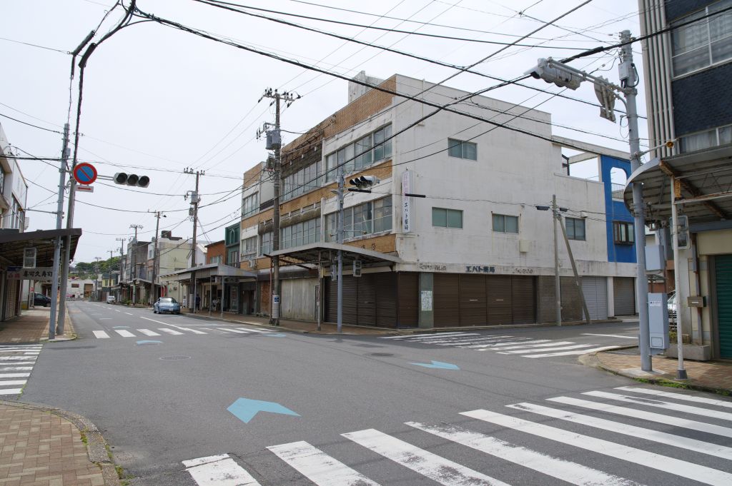 銚子の商店街・交差点