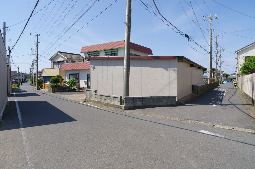 外川駅付近の交差点