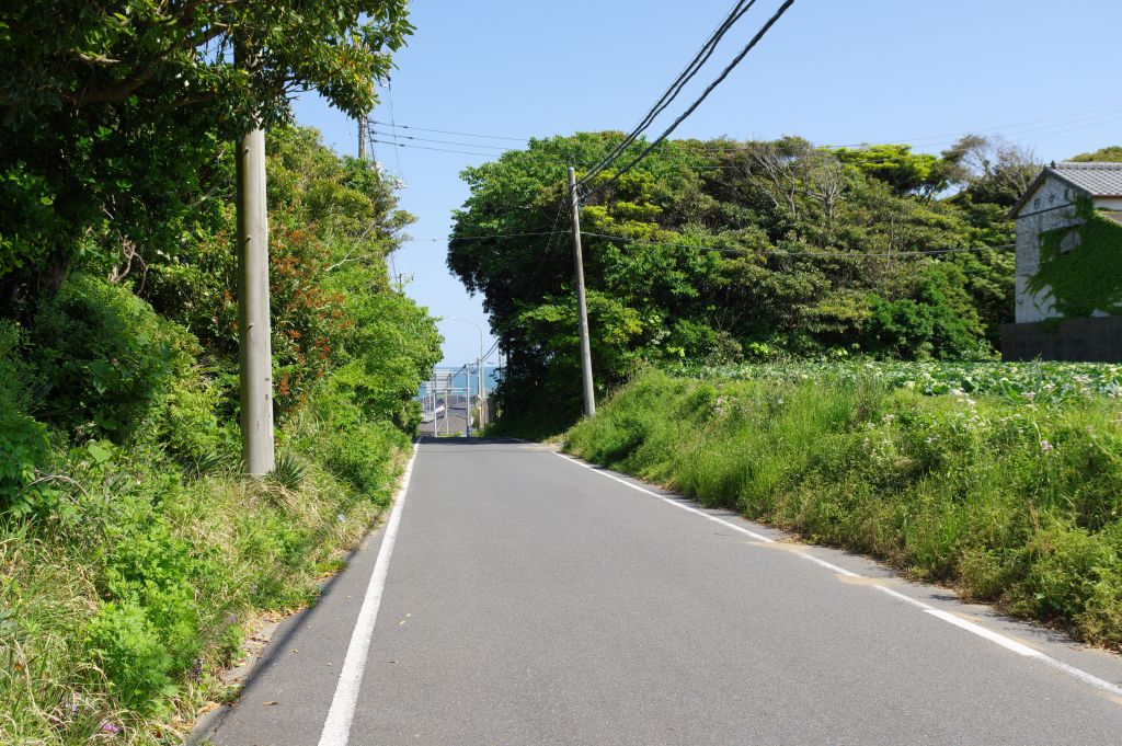 外川駅から海方向へ