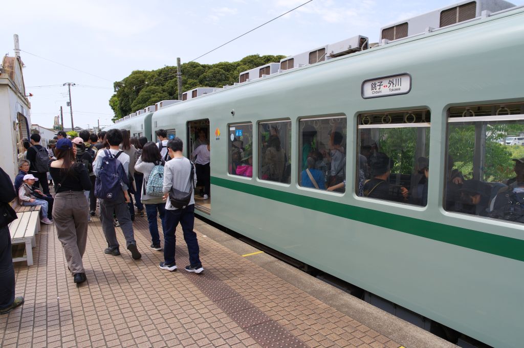 銚子電鉄・犬吠駅・下車したホーム