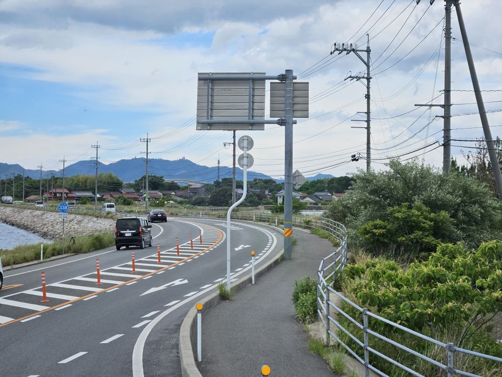 大根島からベタ踏み坂(江島大橋)へ