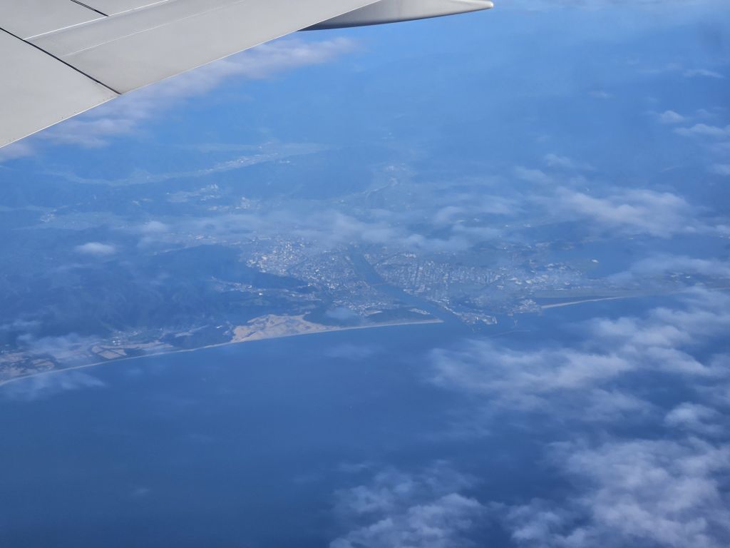 飛行機からの景色・鳥取砂丘