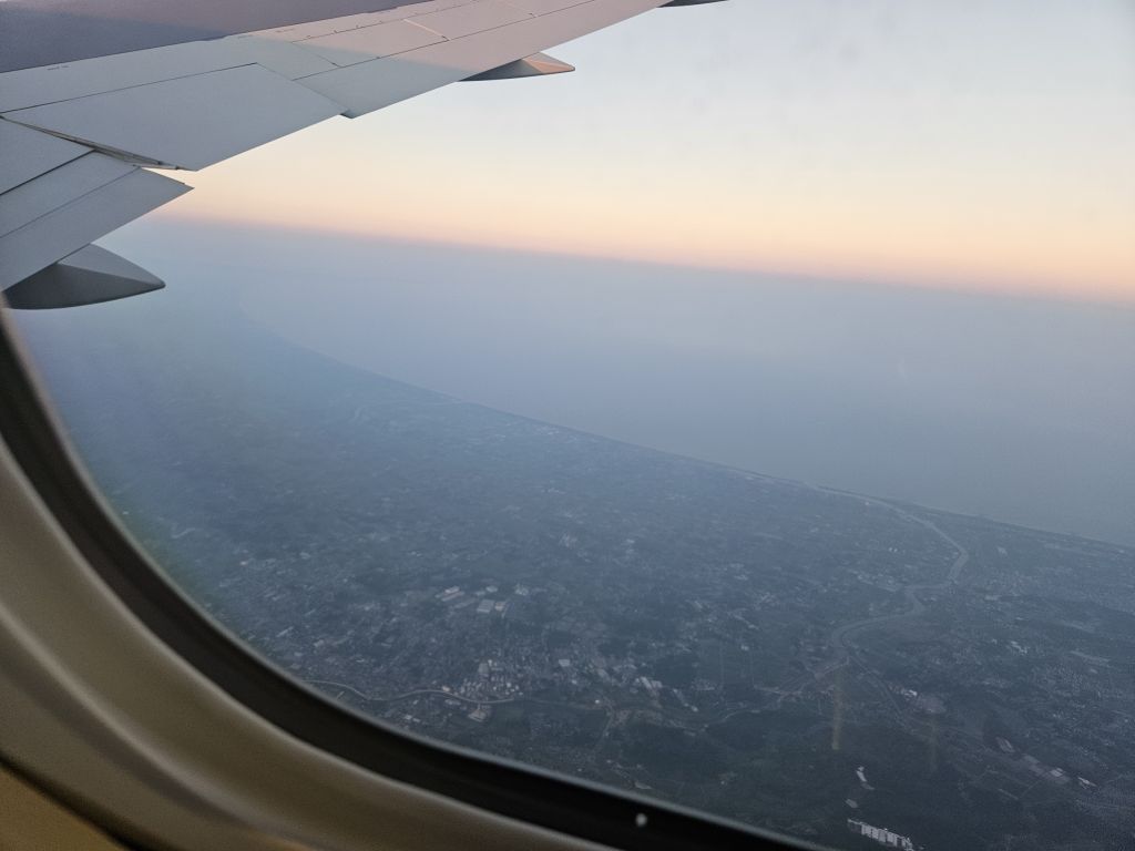 飛行機からの景色・九十九里浜