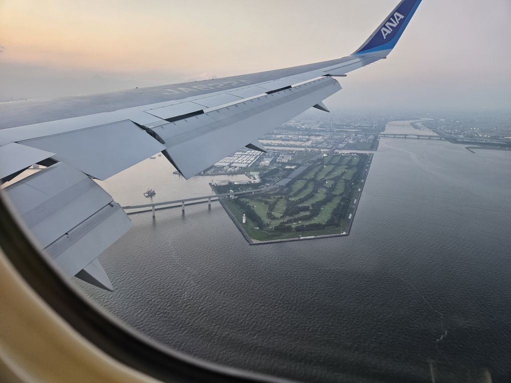 飛行機からの景色・荒川河口部