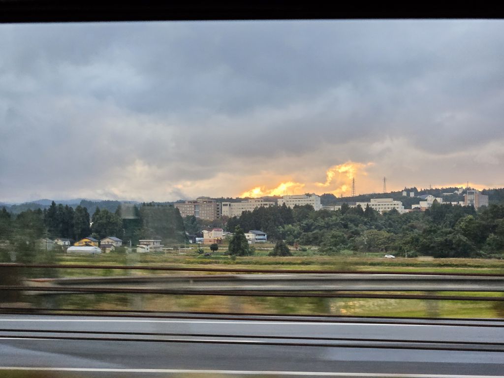 村上からの帰路・夕焼け