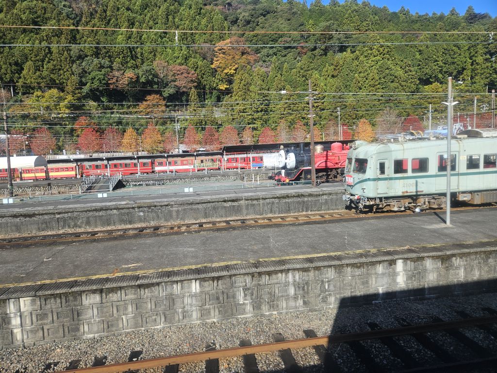 大井川沿いバス車窓・千頭駅
