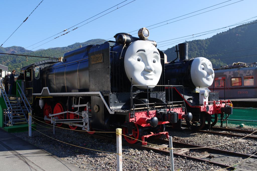 千頭駅・SLのヒロとジェームス
