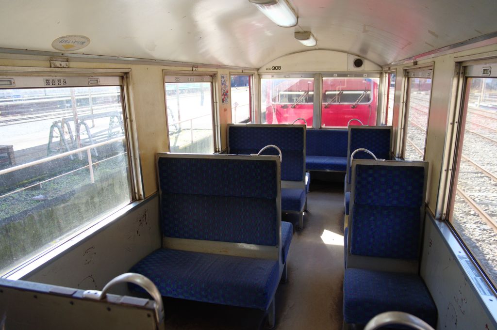 井川線・下車前の車内