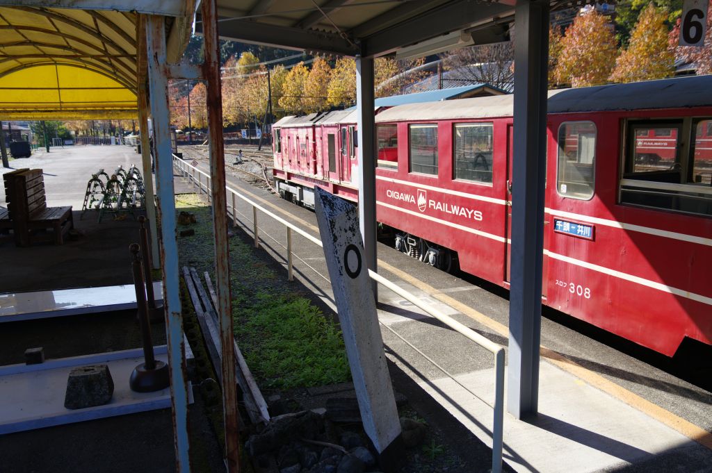 千頭駅・０キロポスト