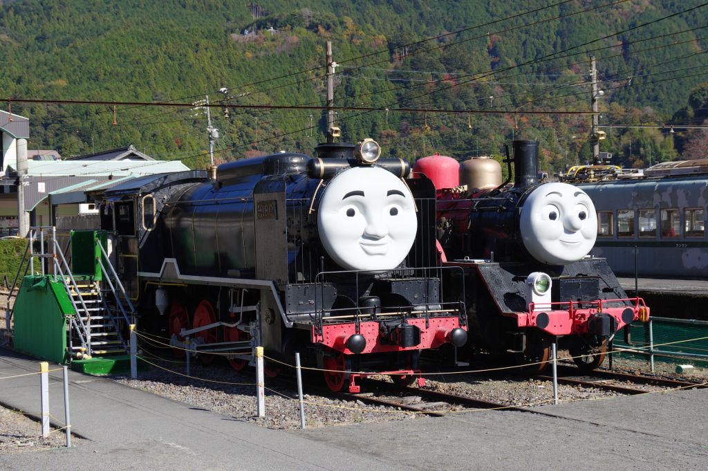 千頭駅・SLヒロとジェームス