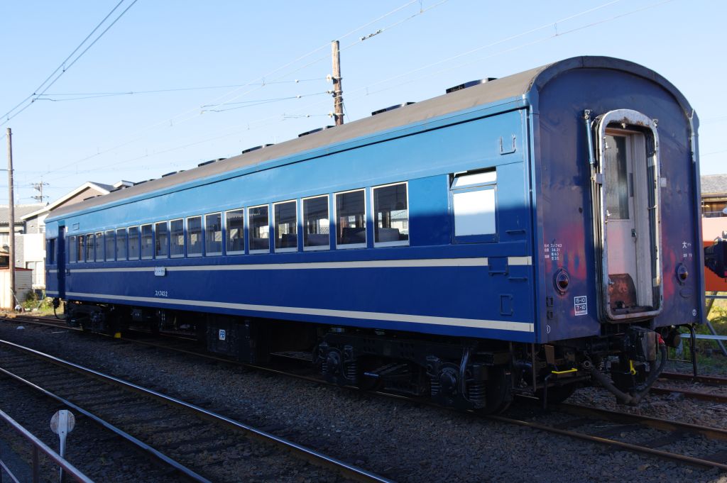 新金谷駅・青い客車