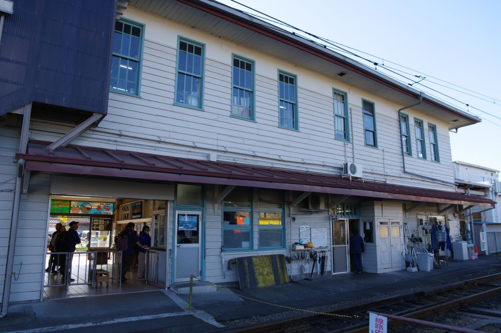 新金谷駅・構内からの駅舎