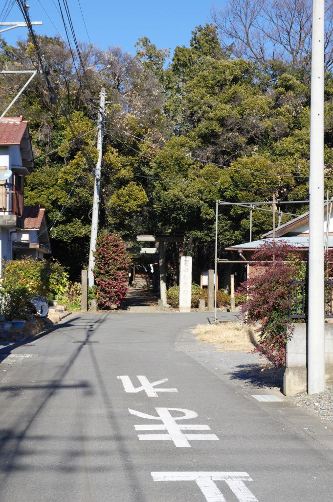 深谷城址・冨士浅間神社・正面の路地