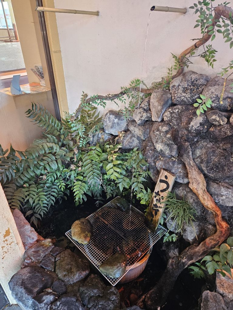 とんかつみつみね・店前のうなぎとザリガニ