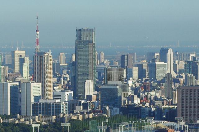 さらにズームすると、お台場や東京ゲートブリッジ、房総半島側の建物も見えます。