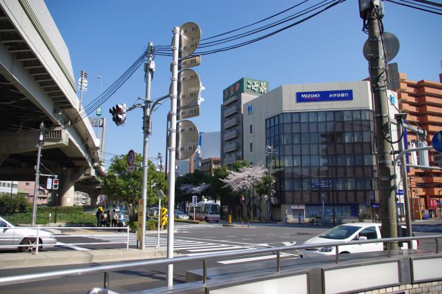 「江戸川橋」交差点。