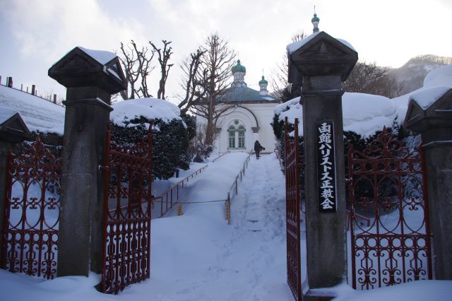 通称ガンガン寺、日本初のロシア正教の協会、函館ハリストス正教会。
