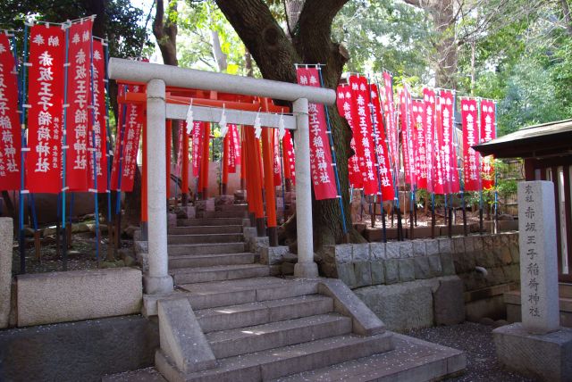 境内社の赤坂王子稲荷神社。