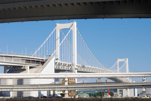 東京のシンボルのレインボーブリッジ。