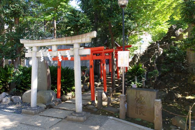 左側に甲賀稲荷神社。