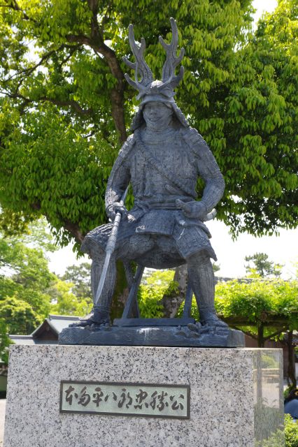 本多平八郎忠勝公銅像。家康の四天王の1人です。