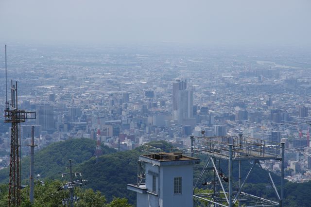 右の大きな建物は岐阜駅周辺。
