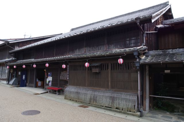 木村家の建物。藩の財政困窮を救い、藩主も訪れたという。