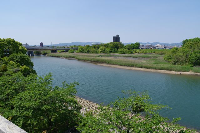 左側には吉田大橋があります。