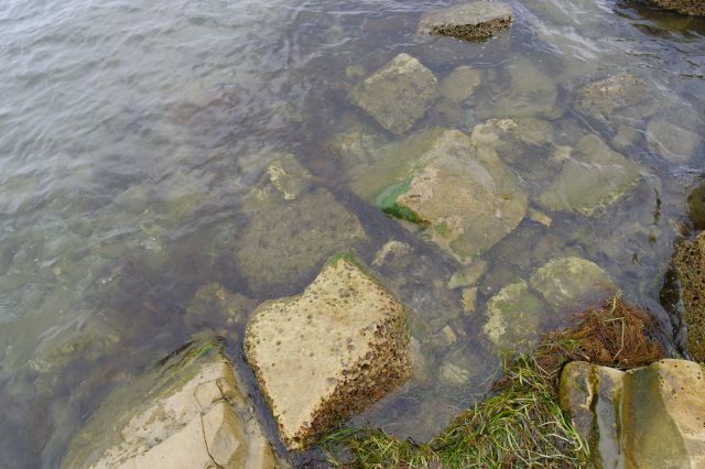 点在する石が作る見附島への道、行けるところまで行ってきます。