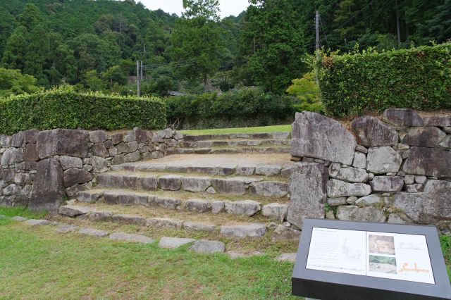 階段を登ります。