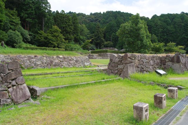 大手道の左側へ。こちらの方が広くて複雑な区画構成。