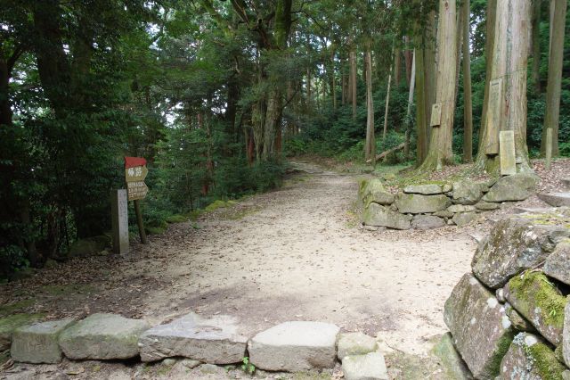 正面は帰路で、天主へは右に曲がります。