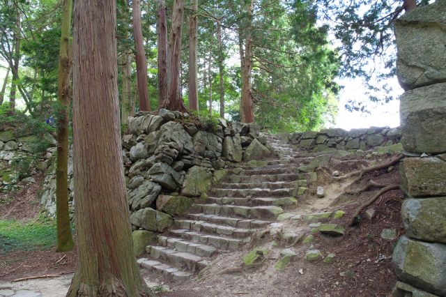 階段を登って左に進みます。