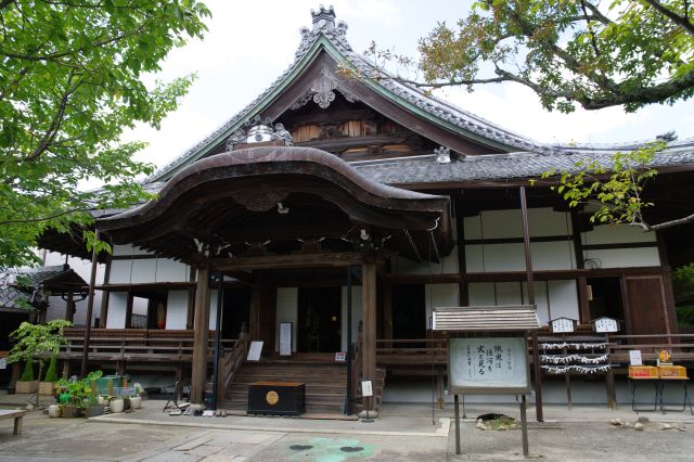 すぐ瑞龍寺の本堂に突き当たります。悲劇の死を遂げた城主豊臣秀次の菩提寺です。