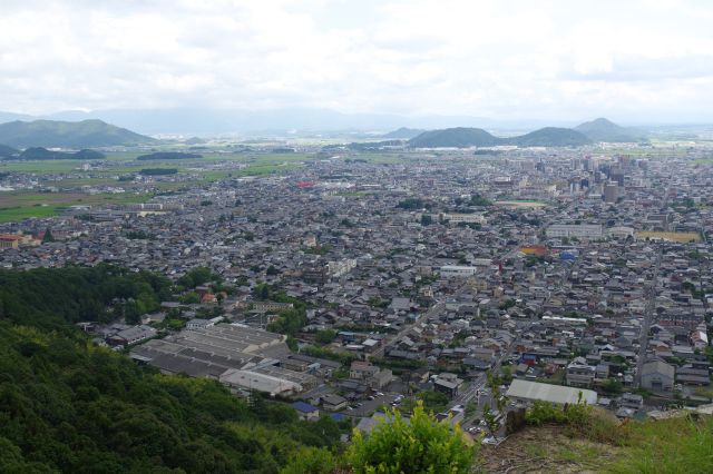 八幡山城跡全体で幅広い眺望が見られました。