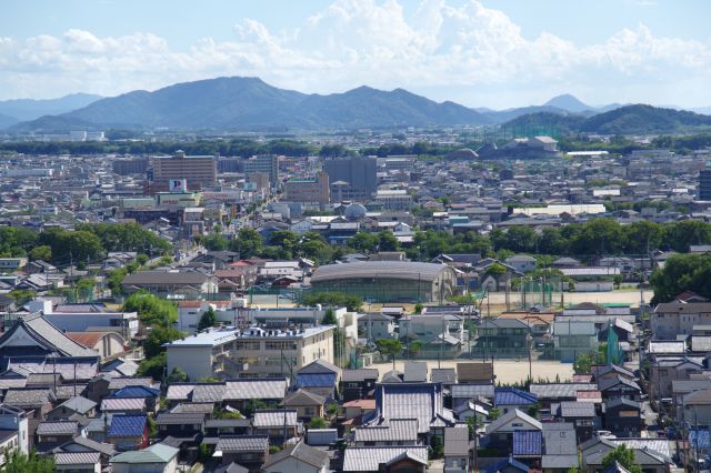 平野部の街並み。