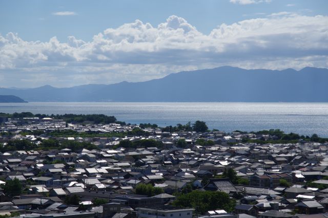 琵琶湖が見える風景。